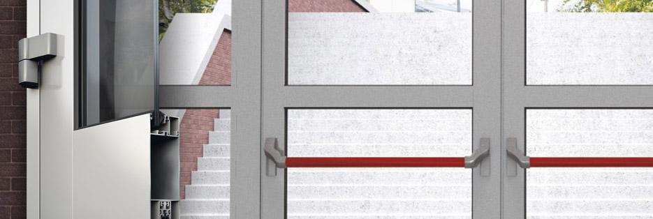 sistema a battente per porte d'ingresso